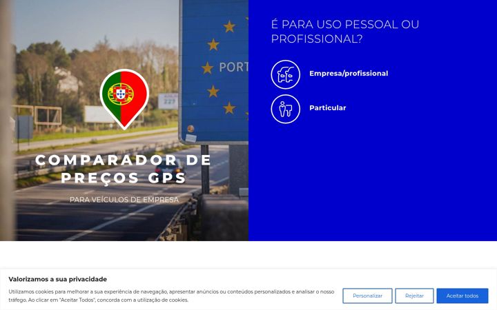 Screenshot of comparador-gestao-de-frotas.pt