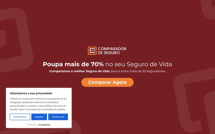 Screenshot of comparador-seguros-vida-habitacao.pt
