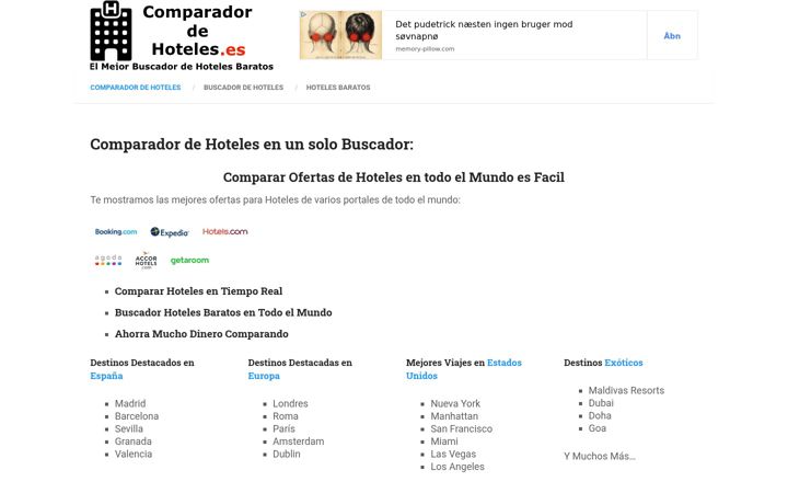 Screenshot of comparadordehoteles.es