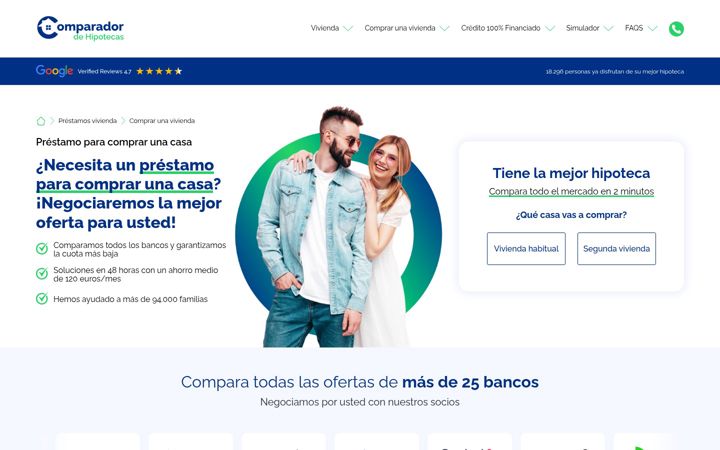 Screenshot of comparamos-tu-hipoteca.es
