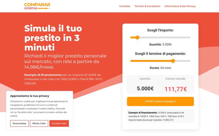 Screenshot of compararofertas.pt