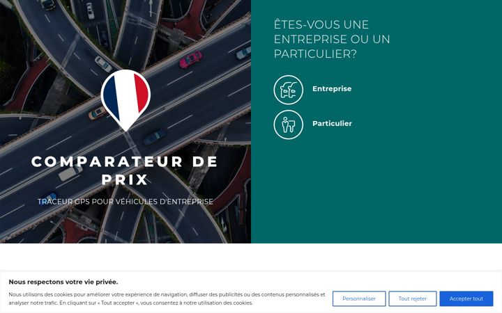 Screenshot of comparateur-de-prix-traceur-gps.com