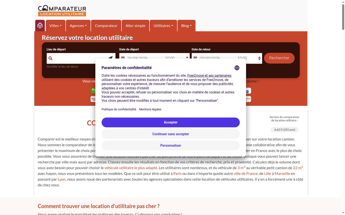 Captură de ecran a bannerului de consimțământ afișat înainte de orice interacțiune