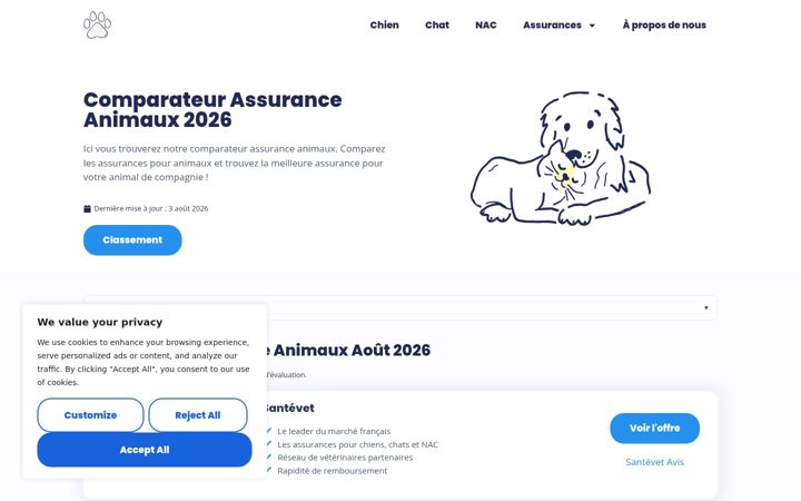 Screenshot of comparateurassuranceanimaux.fr