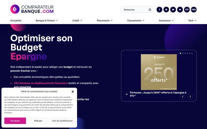 Screenshot of comparateurbanque.com
