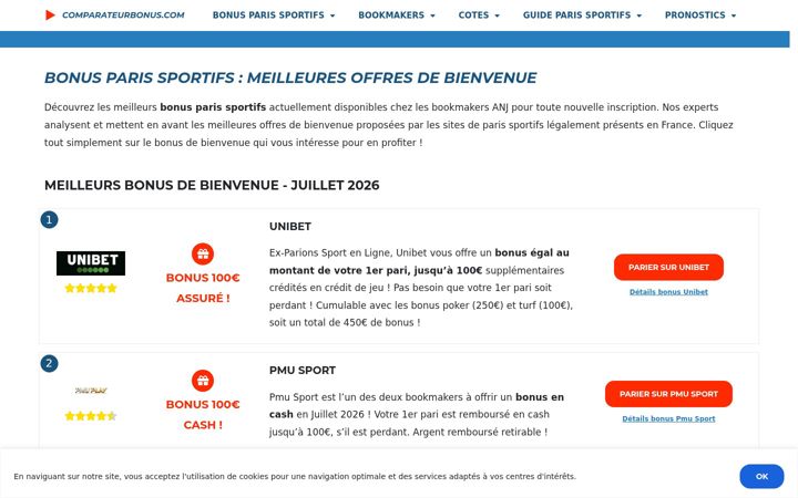 Screenshot of comparateurbonus.com