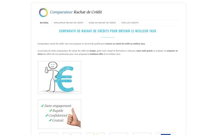 Screenshot of comparateurrachatdecredit.com