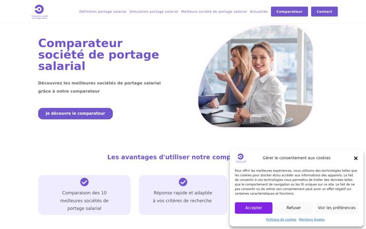 Screenshot of comparateursocieteportage.com