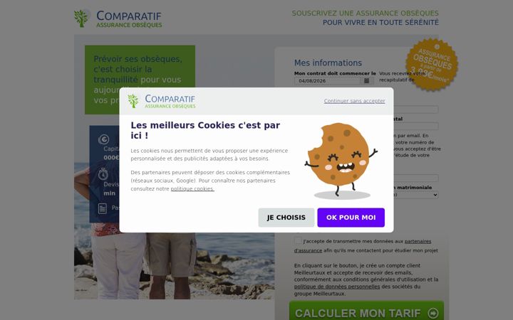 Ekrano kopija comparatif-assurance-obseques.fr