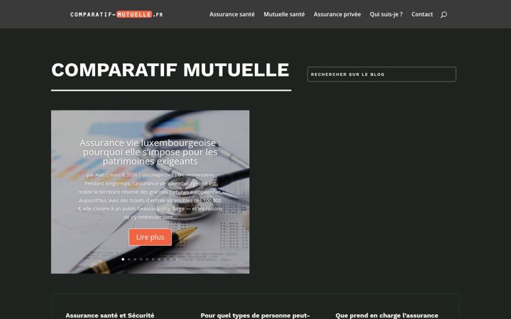 Screenshot of comparatif-mutuelle.fr