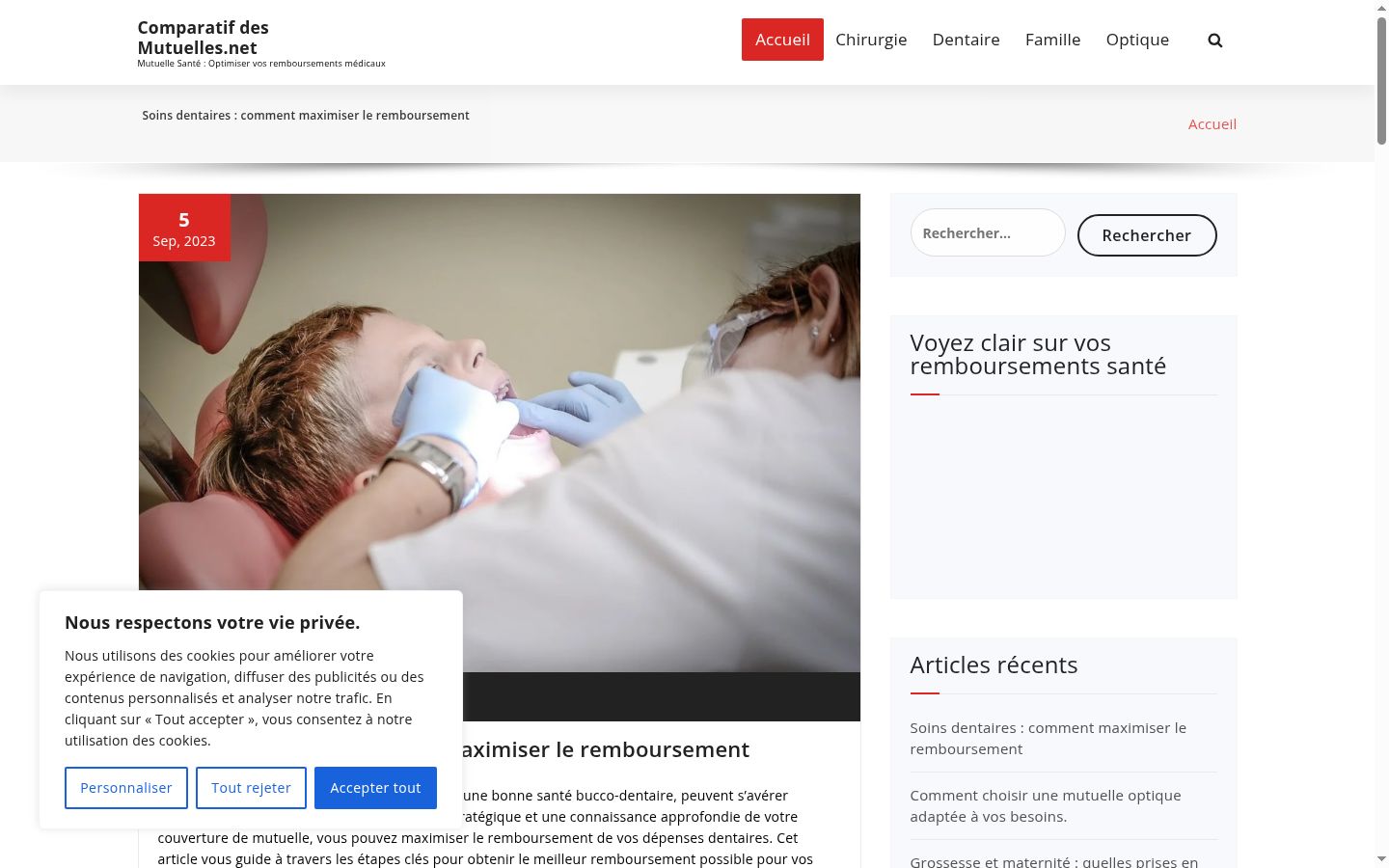 Captura de ecrã do banner de consentimento apresentado antes de qualquer interação