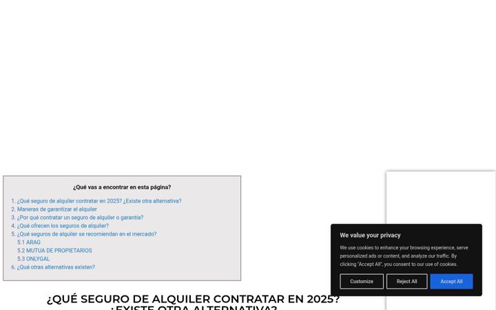Screenshot of comparativasegurosdealquiler.com