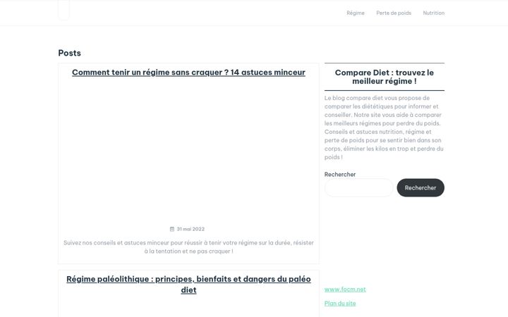 Screenshot of compare-diet.com