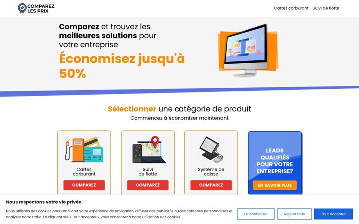Screenshot of compare-les-prix.fr