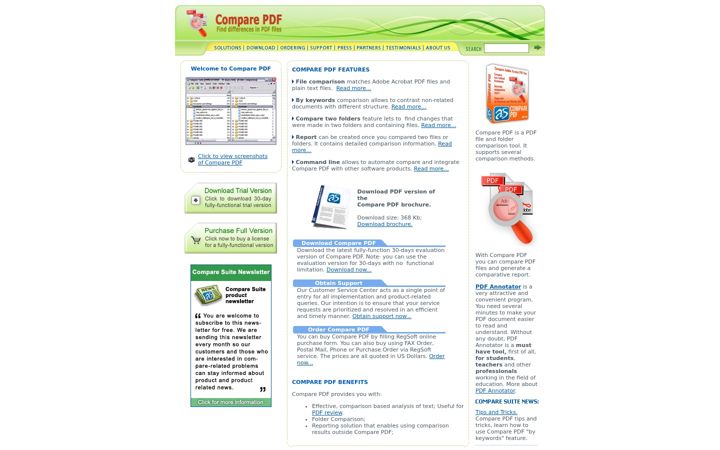 Screenshot of compare-pdf.com