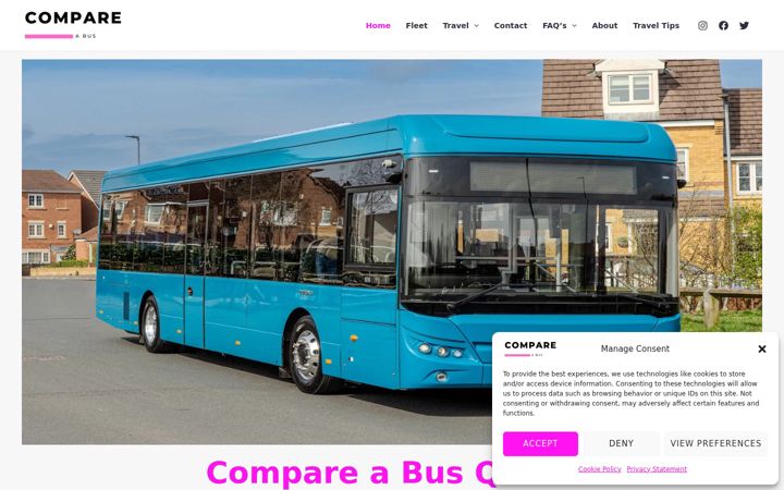 Screenshot of compareabus.com