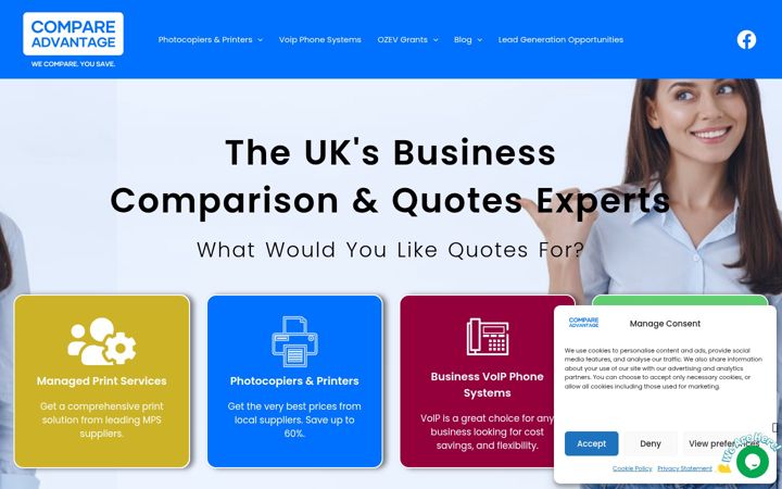 Screenshot of compareadvantage.co.uk