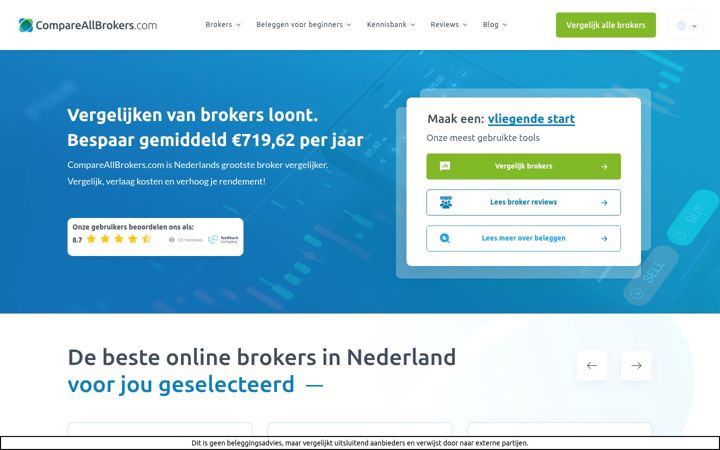 Screenshot of compareallbrokers.com