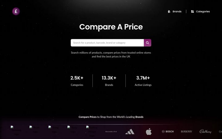 Screenshot του compareaprice.co.uk