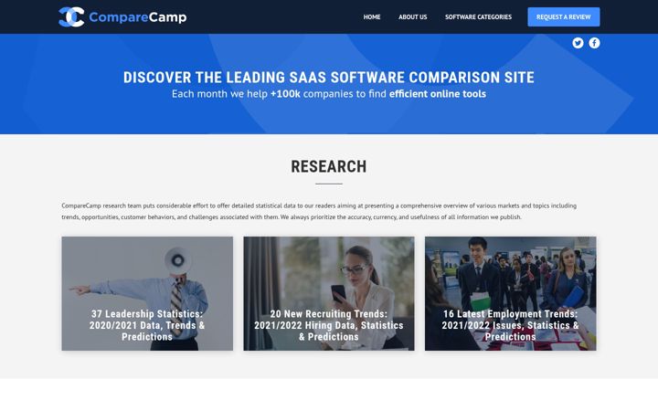 Screenshot of comparecamp.com