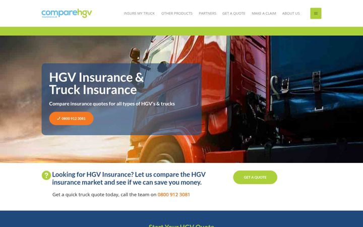 Screenshot of comparehgvinsurance.co.uk