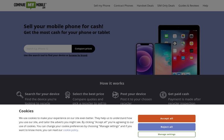 Képernyőkép: comparemymobile.com