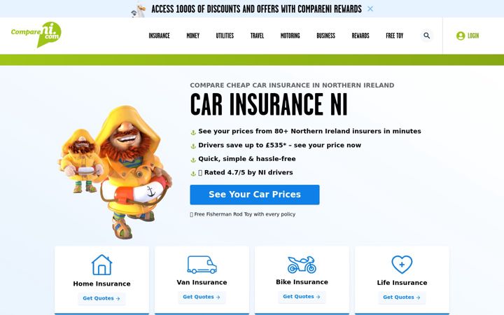 Screenshot of compareni.com