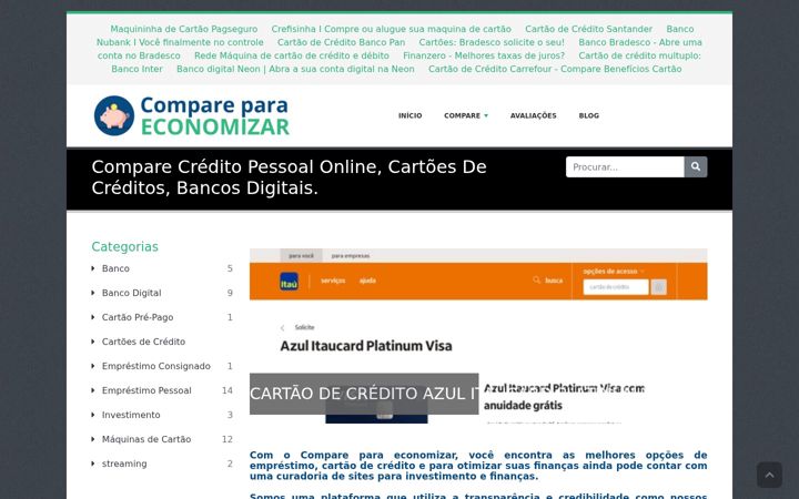 Screenshot of compareparaeconomizar.com