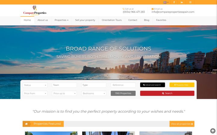 Screenshot of comparepropertiesspain.com