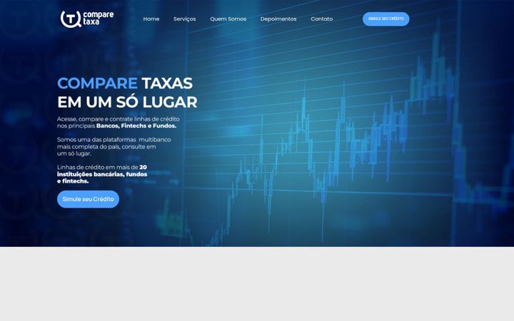 Snímek obrazovky comparetaxa.com.br
