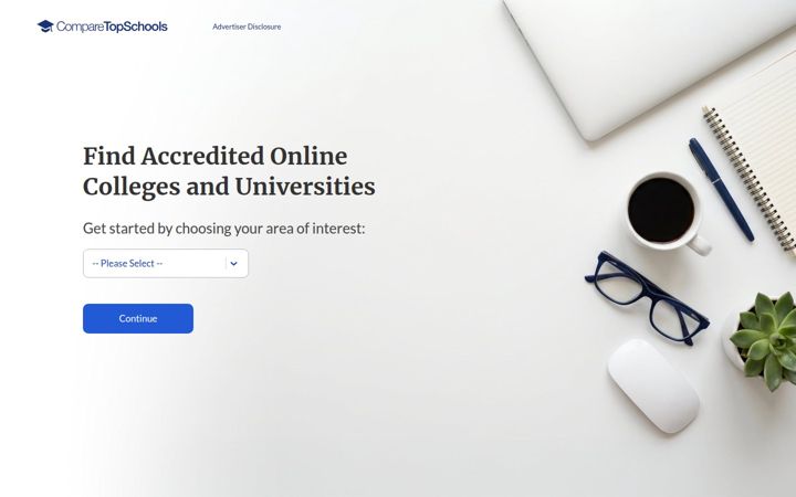 Screenshot of comparetopschools.com