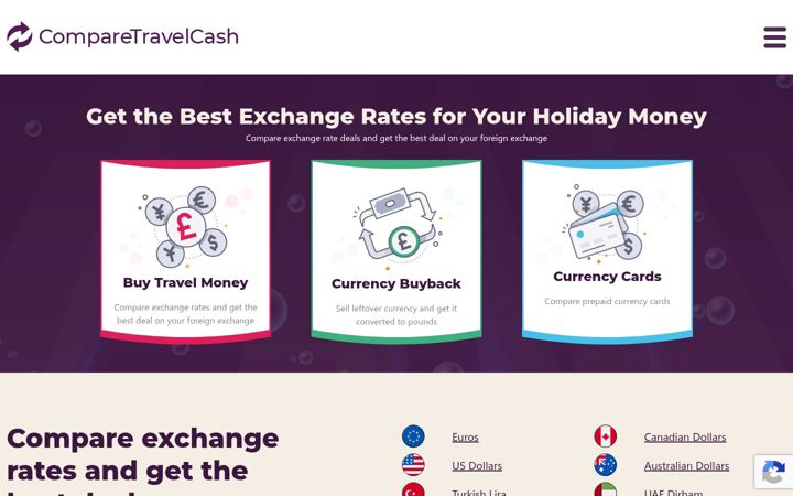 Screenshot of comparetravelcash.co.uk