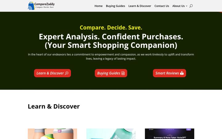 Screenshot of comparezaddy.com