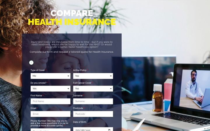 Screenshot of comparinginsurance.co.uk