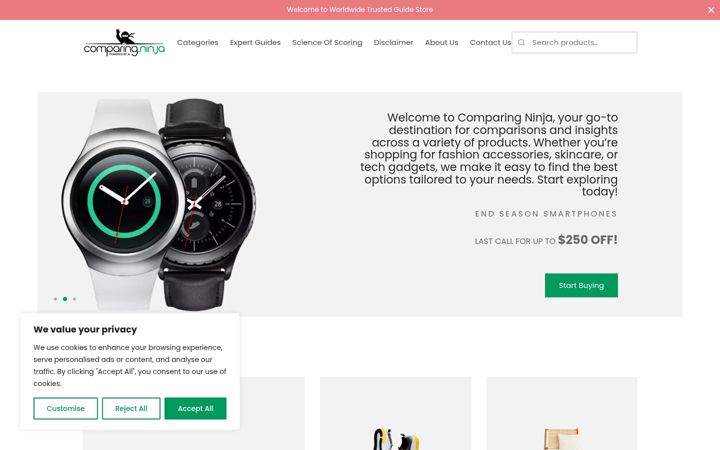 Screenshot of comparingninja.com