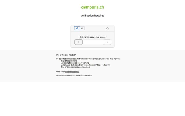 Skærmbillede af comparis.ch