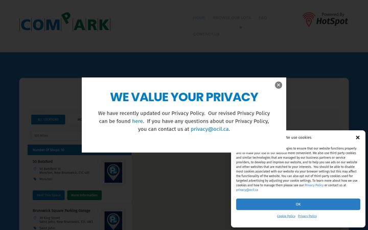 Screenshot of compark.ca