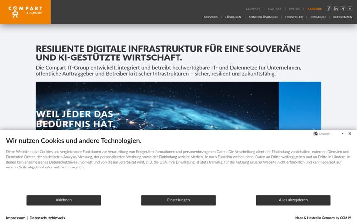 Screenshot of compart-it.de