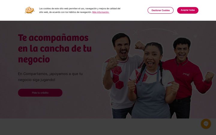 Screenshot of compartamos.com.mx