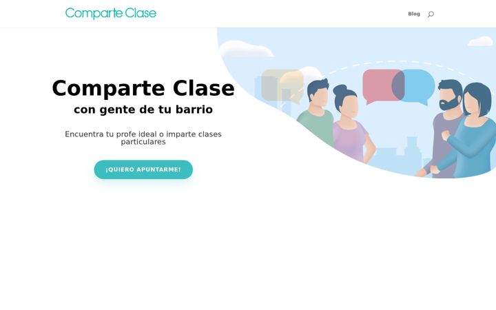 Screenshot of comparteclase.com