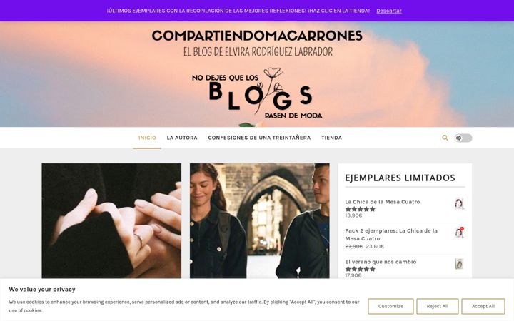 Screenshot of compartiendomacarrones.com