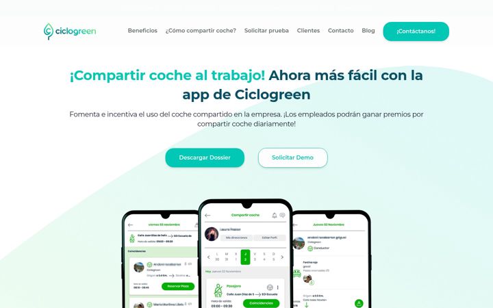 Screenshot of compartircochealtrabajo.com