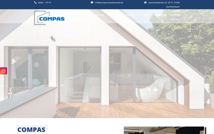 Screenshot of compas-bauelemente.de