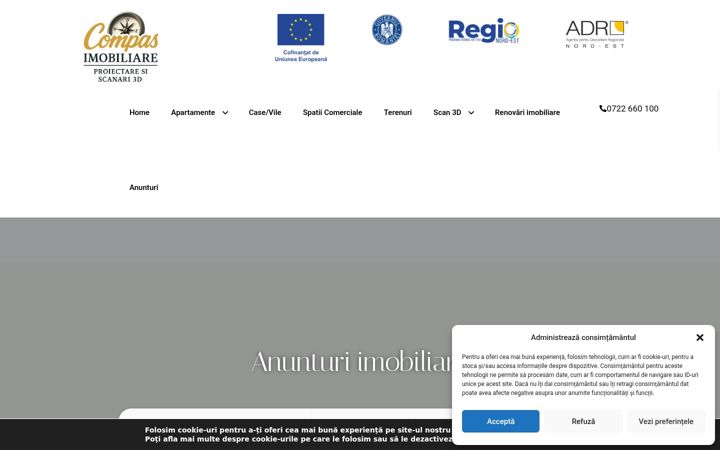Screenshot of compasimobiliare.ro