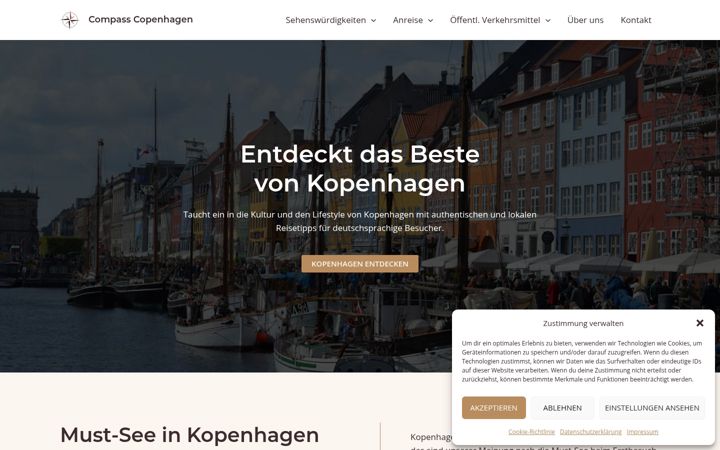 Screenshot of compass-copenhagen.com