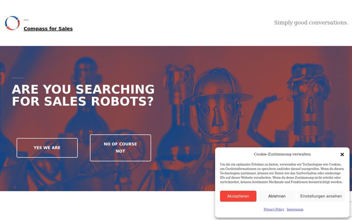 Screenshot of compass-for-sales.ch