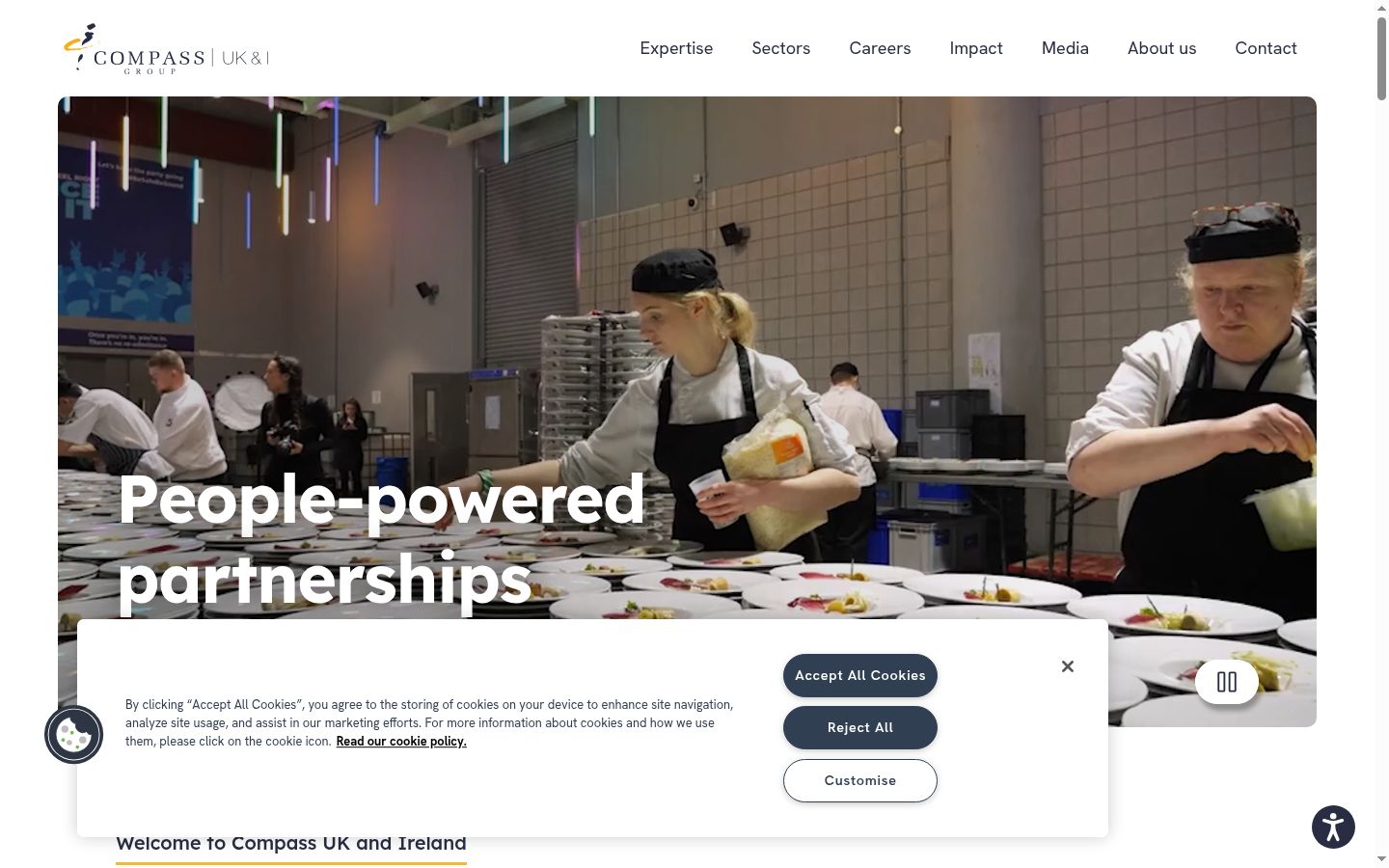 Screenshot of the consent banner shown before any interaction