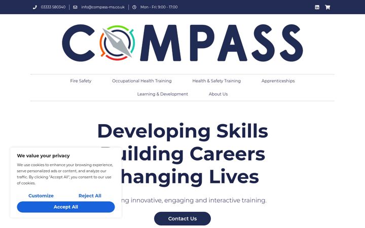 Ekrano kopija compass-ms.co.uk