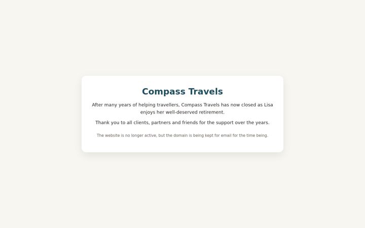 Screenshot of compass-travel-namibia.com