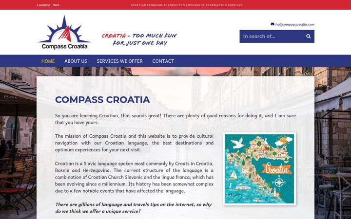 Screenshot of compasscroatia.com
